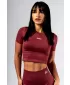 Brezšiven crop top s kratkimi rokavi POWER 891 RED Nebbia