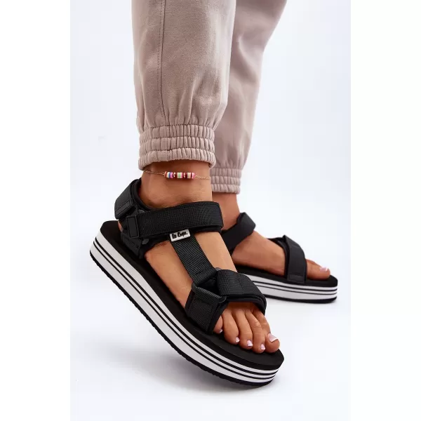 Ženske sandale LEE COOPER LCW-24-05-2753L ČRNO/BELO 