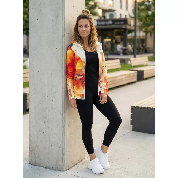  Ženski premium pulover z zadrgo ALTISPORT VOJ/ALW127MI02 ORANŽNA 