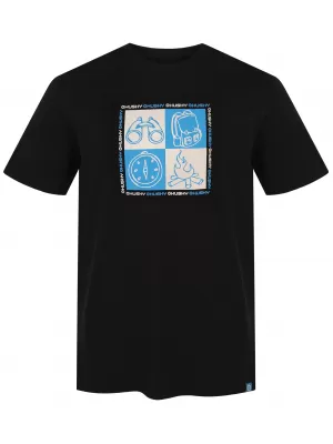 Moška majica s kratkimi rokavi HUSKY TEE SQUARE M ČRNA