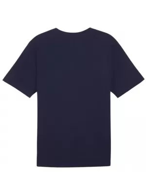 Moška funkcionalna majica PUMA TEAMRISE LOGO JERSEY COTTON 658705-06 PUMA MORNARSKO MODRA/PUMA BELA