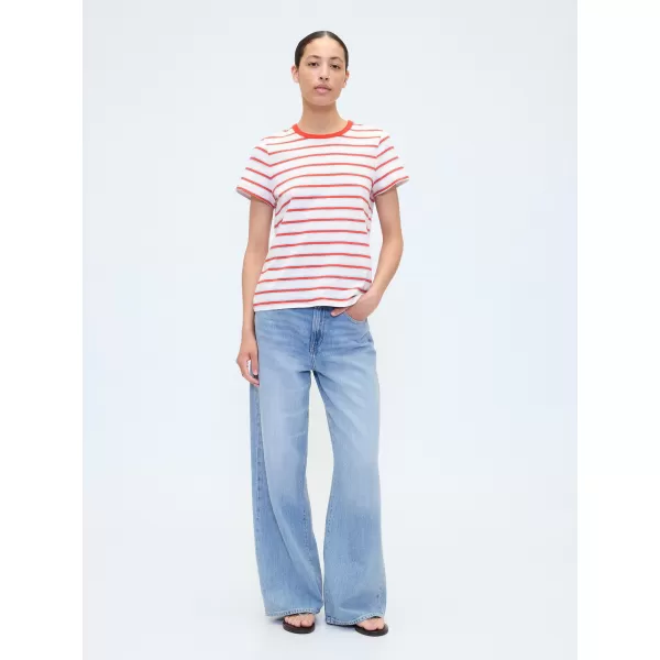  Ženska majica s kratkimi rokavi GAP CLASSIC LOGO TEE 781803-00 AMERICANA 