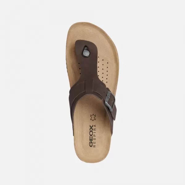  Moški copati GEOX SANDAL GHITA G002573 TEMNO RJAVA 