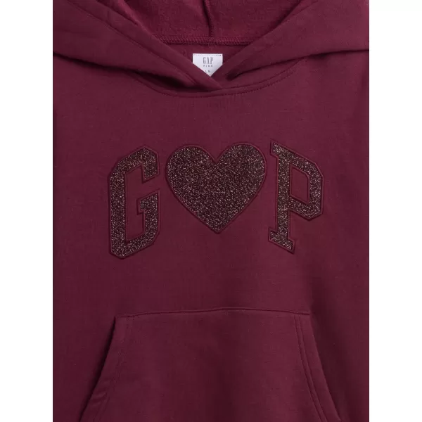  Otroški pulover GAP LOGO HOODIE PULLOVER 839160-00 BORDO LUREX 