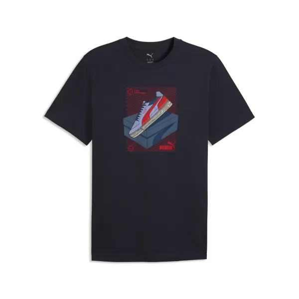  Moška majica s kratkimi rokavi PUMA GRAPHIC TEE 691777_16 NOVA MORNARICA 