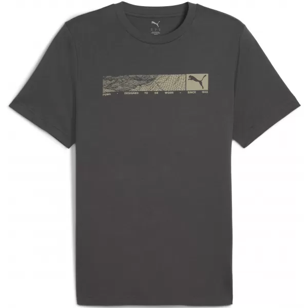  Moška majica s kratkimi rokavi PUMA TECH GRAPHIC TEE 688227-44 TEMNO SIVA 
