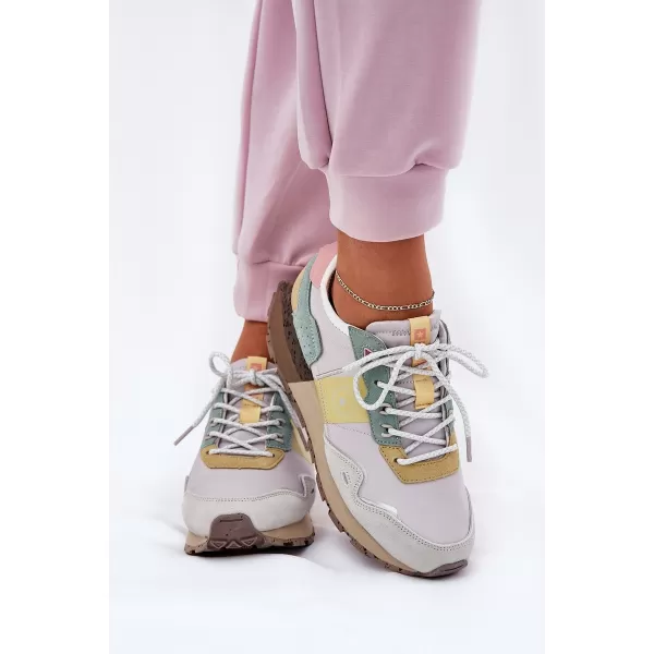  Ženski čevlji BIG STAR RR274244 YELLOW/GREY Big Star Shoes 