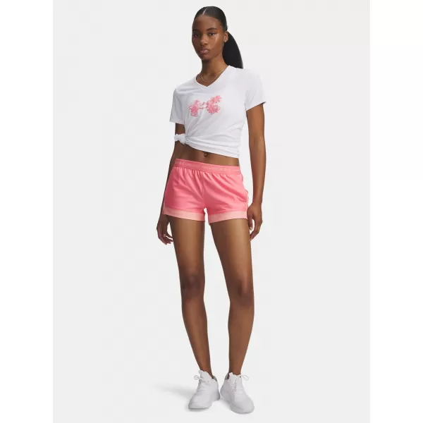 Ženske kratke hlače UNDER ARMOUR TECH PLAY UP 3IN COLORBLOCK 6010875-600 ROZA 