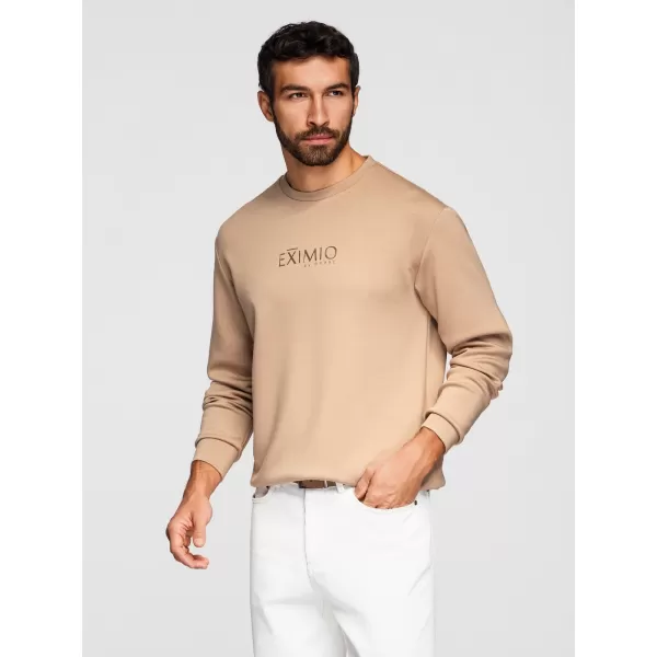  Moški pulover OMBRE OM-SNBC-0199 BEŽ 