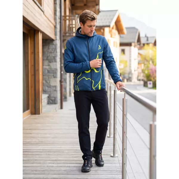  Moška vrhunska softshell jakna ALTISPORT VOJ/ALM073JACK01 MORNARSKO MODRA/NEONSKO RUMENA 