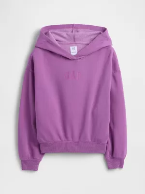 Otroški pulover GAP HIGH LOW HOODIE PULLOVER 862110-01 ORHIDEJA CATTLEYA