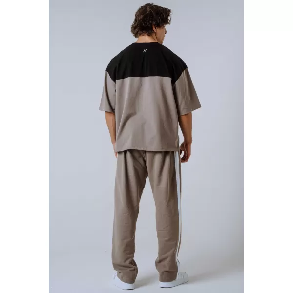  Oversized majica s kratkimi rokavi POWER 898 SVETLO RJAVA PEPELNA Nebbia 
