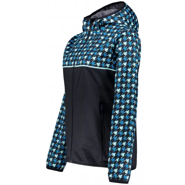 Ženska vrhunska softshell jakna ALTISPORT VOJ/ALW048JACK01 ČRNA IN MODRA 