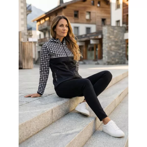  Ženska vrhunska softshell jakna ALTISPORT VOJ/ALW048JACK01 ČRNO-BELO 