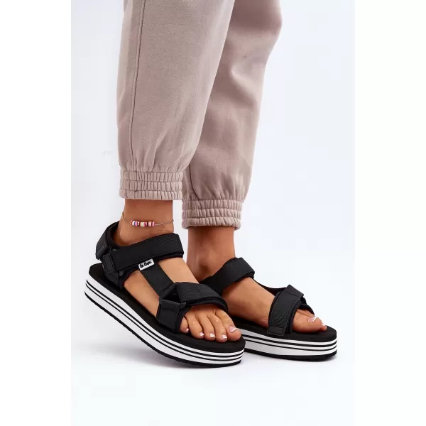  Ženske sandale LEE COOPER LCW-24-05-2753L ČRNO/BELO 