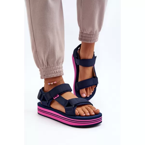  Ženske sandale LEE COOPER LCW-24-05-2753L MORNARICA/FUKSIJA 