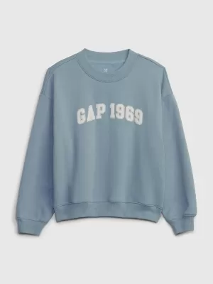 Otroški pulover GAP LOGO SWEATSHIRT 826982-00 NOVO ANGLEŠKO NEBO