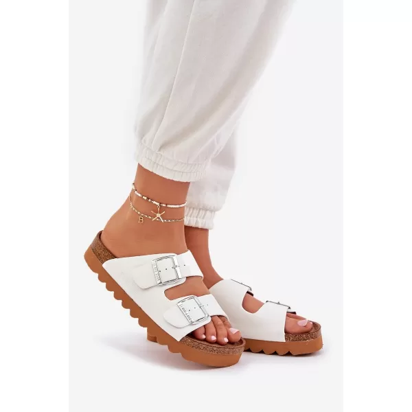  Ženski natikači BIG STAR LL274480 WHITE Big Star Shoes 