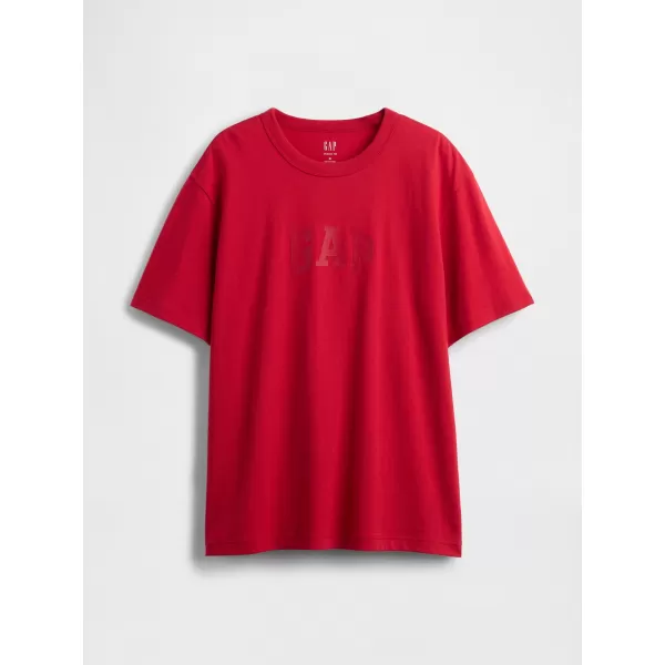  Moška majica s kratkimi rokavi GAP HIGH DENSITY LOGO TEE 782369-02 MODEREN RDEČ LOGOTIP 
