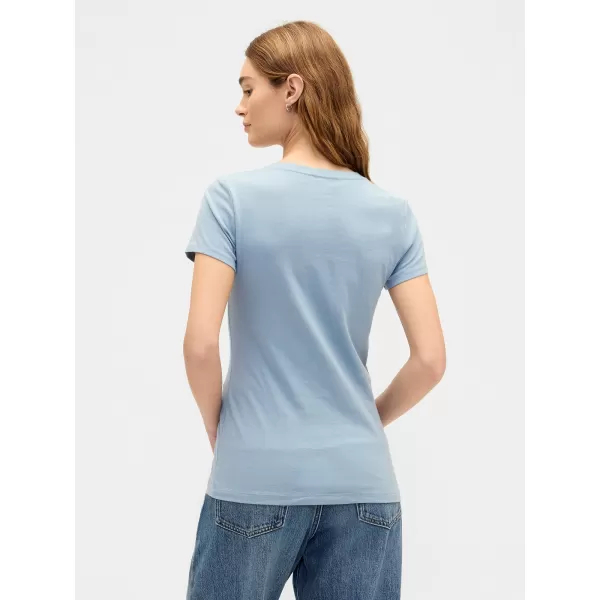  Ženska majica s kratkimi rokavi GAP LOGO TEE 843334-00 ELITNO MODRA 