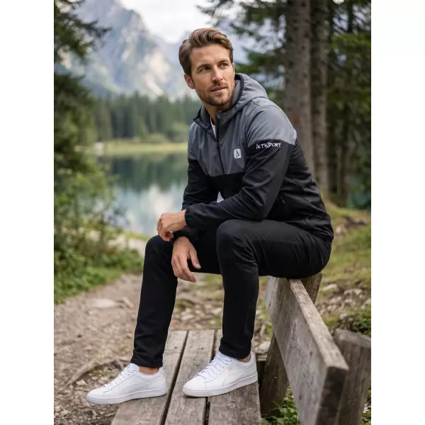  Moška vrhunska softshell jakna ALTISPORT VOJ/ALM051JACK01 SIVKASTO ČRNA 