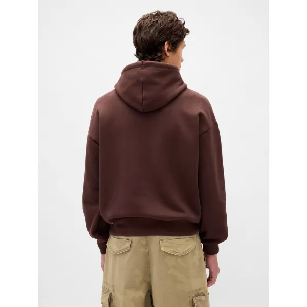  Moški pulover GAP HEAVYWEIGHT LOGO HOODIE PULLOVER 823104-04 TEMNO RJAVA 