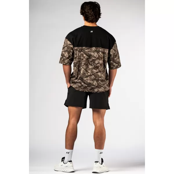  Oversized majica s kratkimi rokavi POWER 898 SVETLO RJAVA CAMO Nebbia 