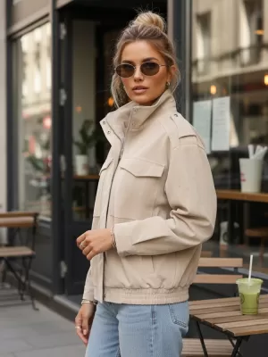 Ženska jakna DSTREET TY5653 BEŽ