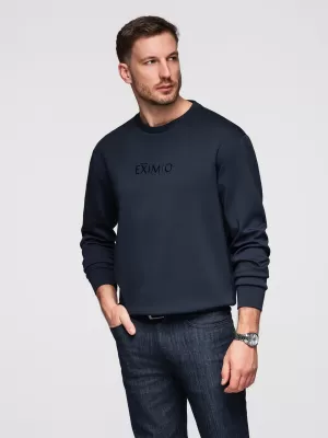 Moški pulover OMBRE OM-SNBC-0199 TEMNO MODRA