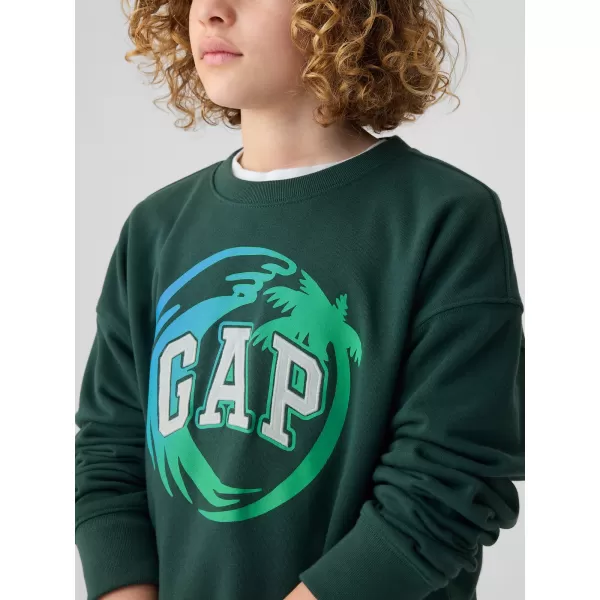  Otroški pulover GAP LOGO SWEATSHIRT 406762-01 MOORES ZELENA 