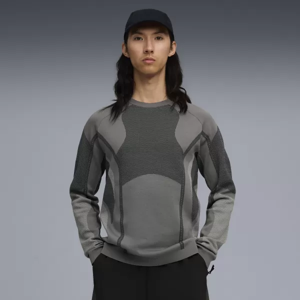  Moški pulover PUMA X SAN SAN GEAR KNIT LS 632549-08 HLADNA SREDNJE SIVA 