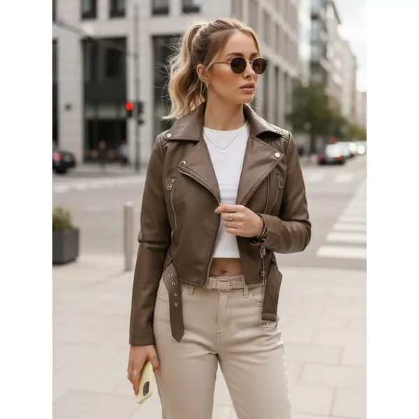  Ženska jakna DSTREET TY5536 RJAVA 