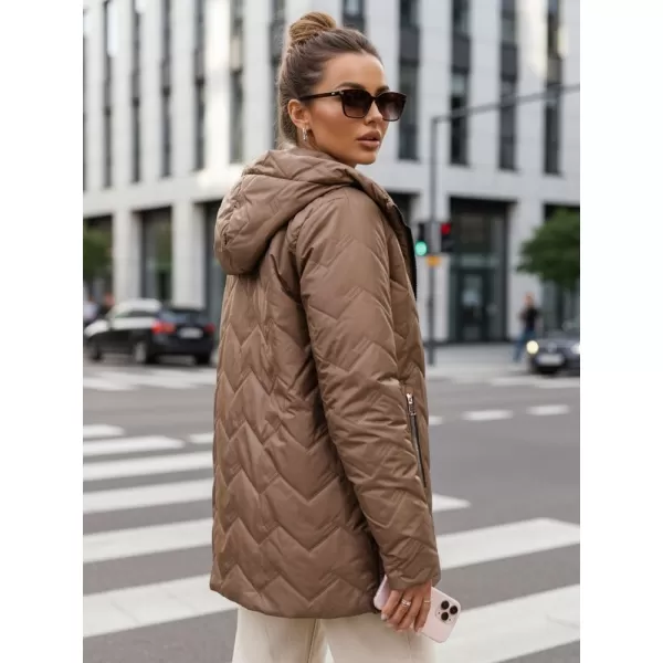  Ženska jakna DSTREET TY5608 RJAVA 