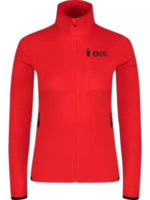 Ženski powerfleece pulover NORDBLANC SEDGE NBWFL8291 RDEČA