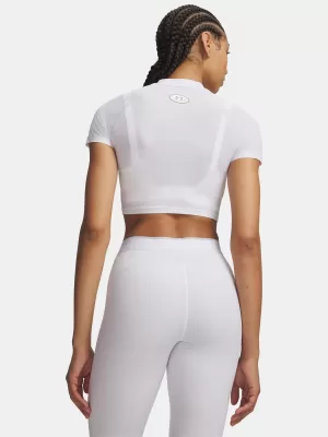 Ženska majica s kratkimi rokavi UNDER ARMOUR HEATGEAR ELITE CROP MCK SS 6014710-100 BELA