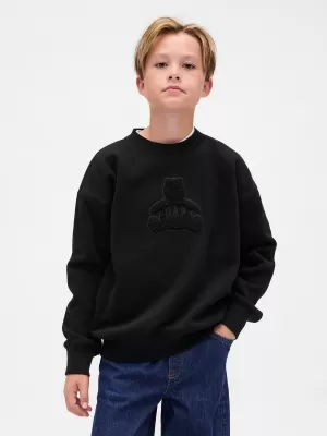 Otroški pulover GAP CREW RELAXED SWEATSHIRT 844233-00 ČRNA