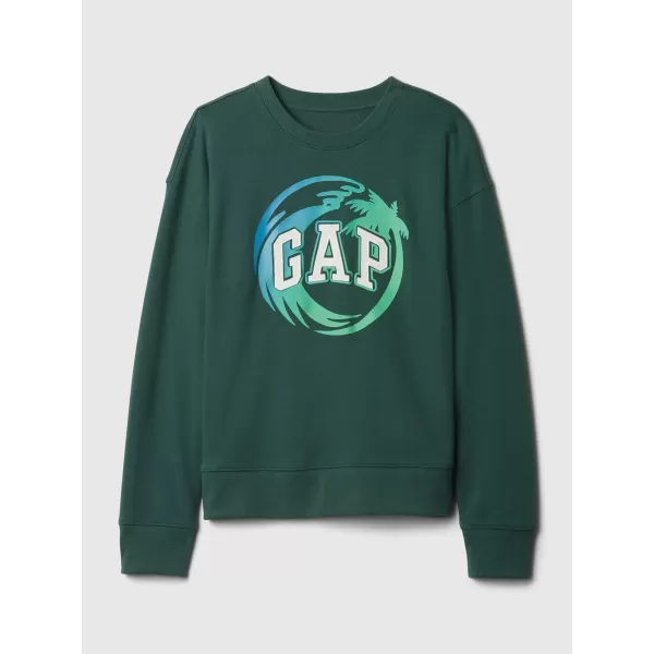  Otroški pulover GAP LOGO SWEATSHIRT 406762-01 MOORES ZELENA 