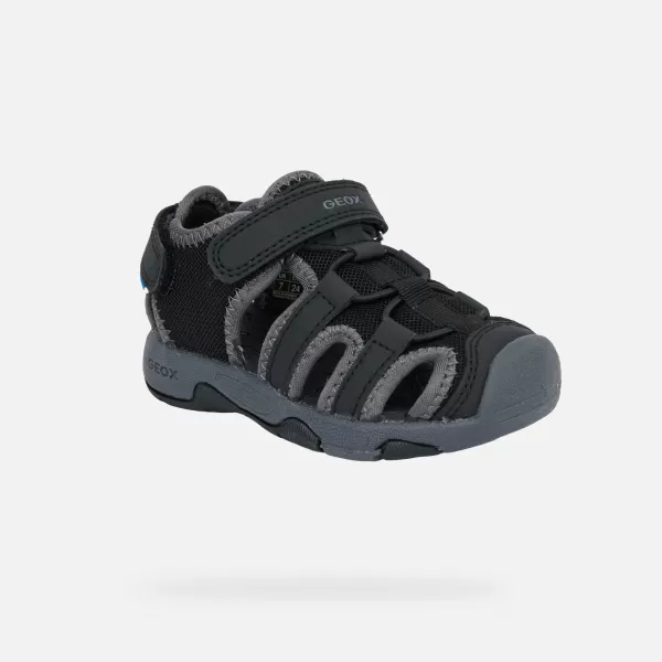  Sandale za fante GEOX MULTY B650FA05014C9999 ČRNA 