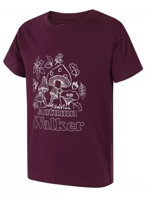 Otroška majica s kratkimi rokavi HUSKY TEE MUSHROOM K VIJOLIČNA