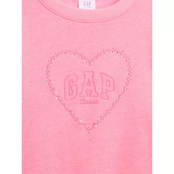  Otroški pulover GAP CREW SWEATSHIRT 839163-00 ROŽNATO SRCE 