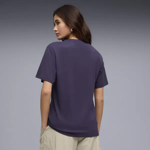 Ženska majica s kratkimi rokavi PUMA GRAPHICS RELAXED TEE BETTER 691908_64 GLOBOKA SLIVA 