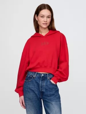 Ženski pulover GAP CROPPED LOGO PULLOVER HOODIE 841725-12 PARADIŽNIKOVA OMAKA