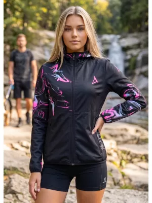 Ženska vrhunska softshell jakna ALTISPORT VOJ/ALW064JACK01 ČRNO ROZA