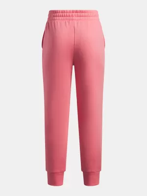 Dekliške trenirke UNDER ARMOUR UA RIVAL FLEECE JOGGERS 1379525-600 ROZA