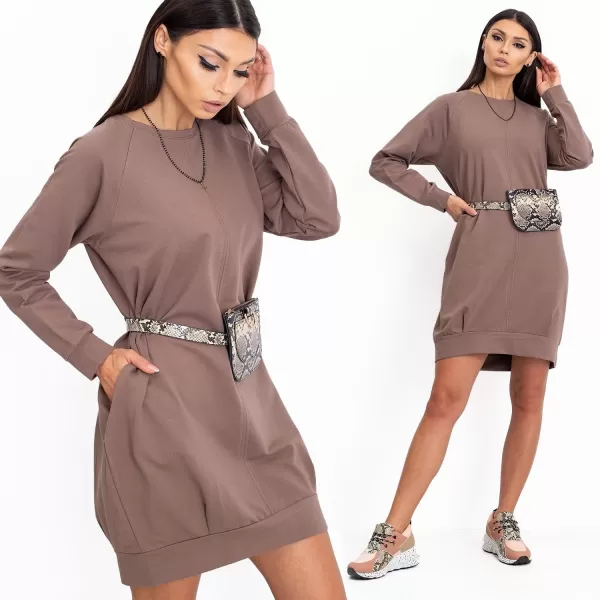  Obleka BASIC FEEL GOOD RV-TU-5184.93P RJAVA 