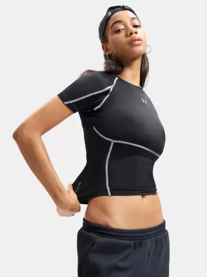 Ženska majica s kratkimi rokavi UNDER ARMOUR HEATGEAR ELITE SS 6015368-008 ČRNA
