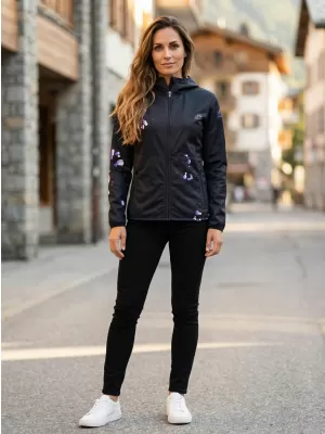 Ženska vrhunska softshell jakna ALTISPORT VOJ/ALW077JACK01 ČRNA/VIJOLIČNA