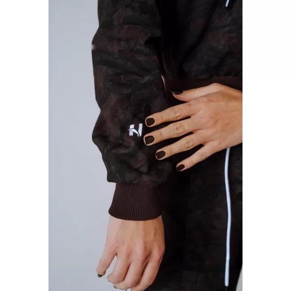  Pulover s kapuco na zadrgo POWER 895 TEMNO RJAV CAMO Nebbia 