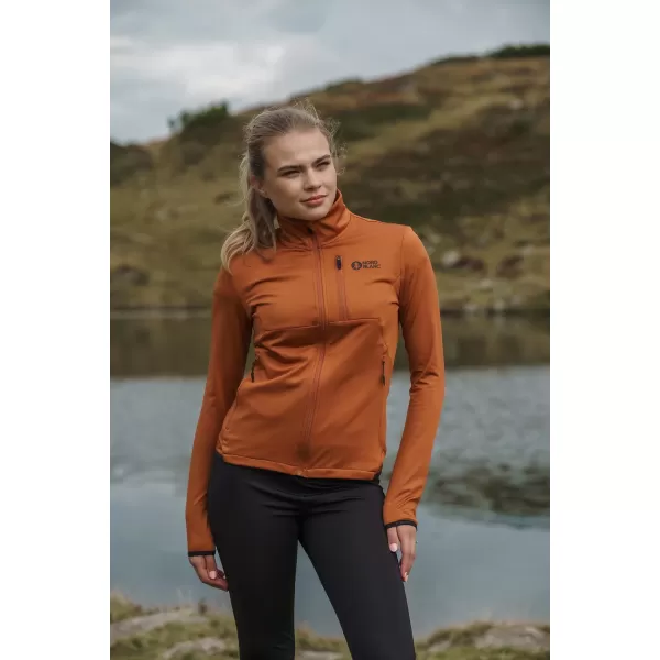  Ženski powerfleece pulover NORDBLANC SEDGE NBWFL8291 RJAVA 