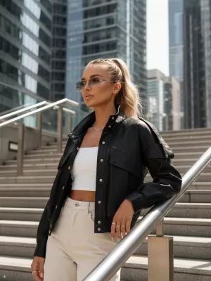 Ženska jakna DSTREET TY5646 ČRNA